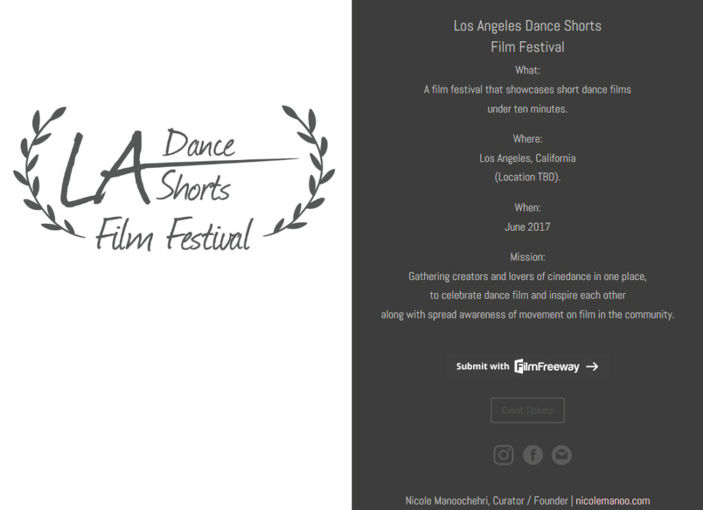 Los Angeles Dance Shorts Film Festival